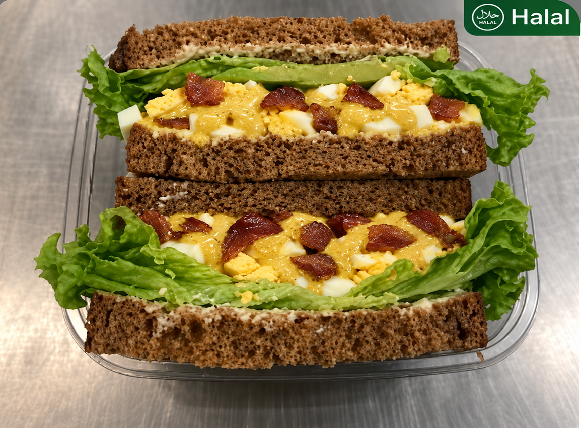 Club Sandwich Rugbrød – skolemad fra Onlineskolemad